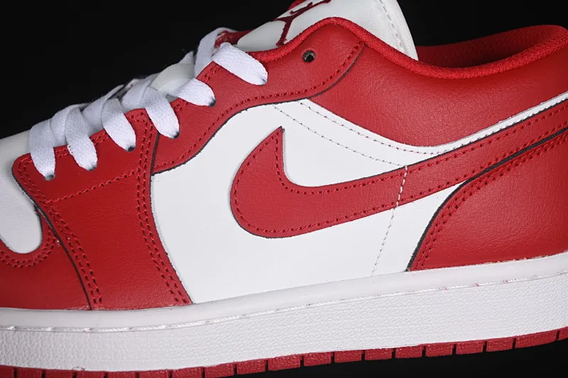All categories Air Jordan Jordan series basketball shoes Air Jordan 1 Low Air Jordan 1 Low AJ1 Joe 1 white and red color low-top cultural and casual sneakers 553558-166